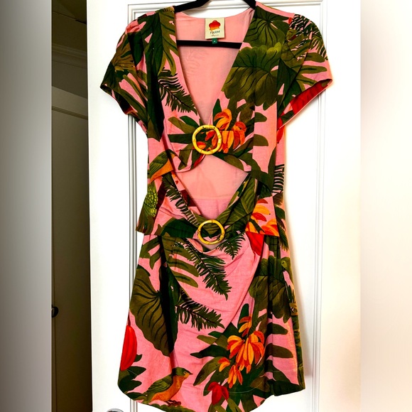 FARM Rio Dresses & Skirts - Farm rio pink tropical print dress